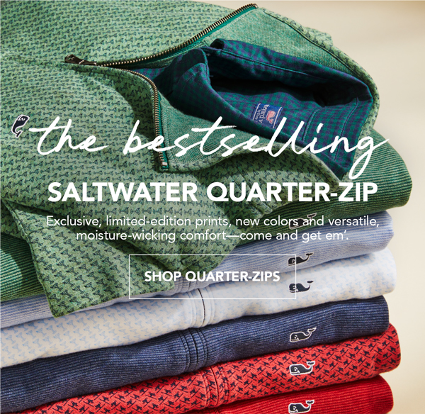 40 Off Our Bestselling Saltwater Quarter Zip Vineyard Vines